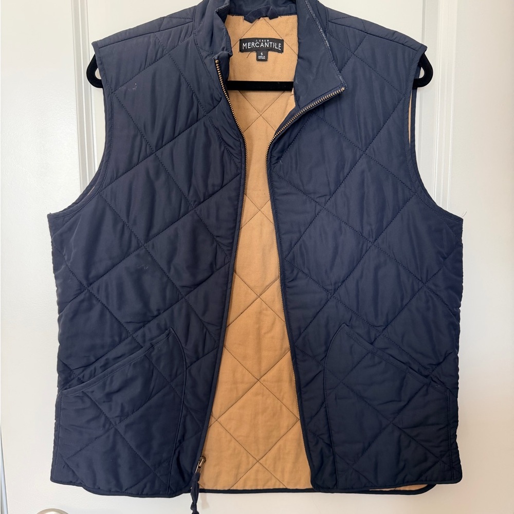 J.Crew Men's Navy Quilted Vest